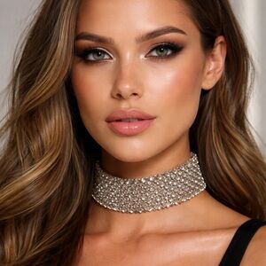 Statement Rhinestone Choker Necklace ✨
